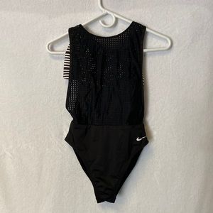 Nike Sport Mesh Convertible Layered One-Piece Swimsuit